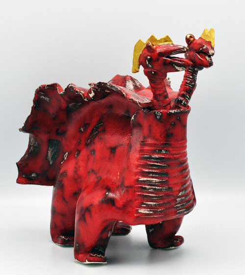 Colja de Roo + 2-koppige draak, rood (07) 